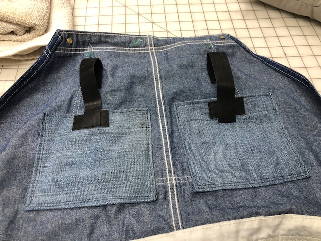 Pocket location on bib overall